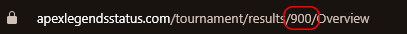 Where to find the ALS DGS Tournament ID